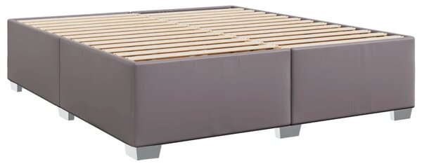 Krevet s oprugama i madracem sivi 180 x 200 cm od umjetne kože - Siva / 180 x 200 cm