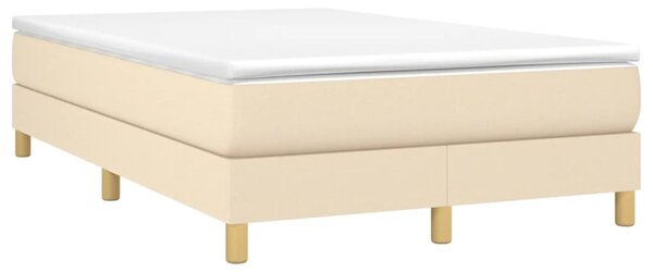 Krevet box spring s madracem krem 120 x 190 cm od tkanine - Krema / 120 x 190 cm