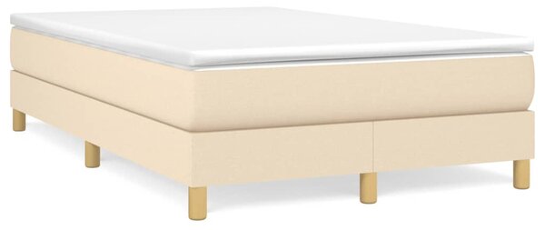 Krevet box spring s madracem krem 120 x 190 cm od tkanine - Krema / 120 x 190 cm