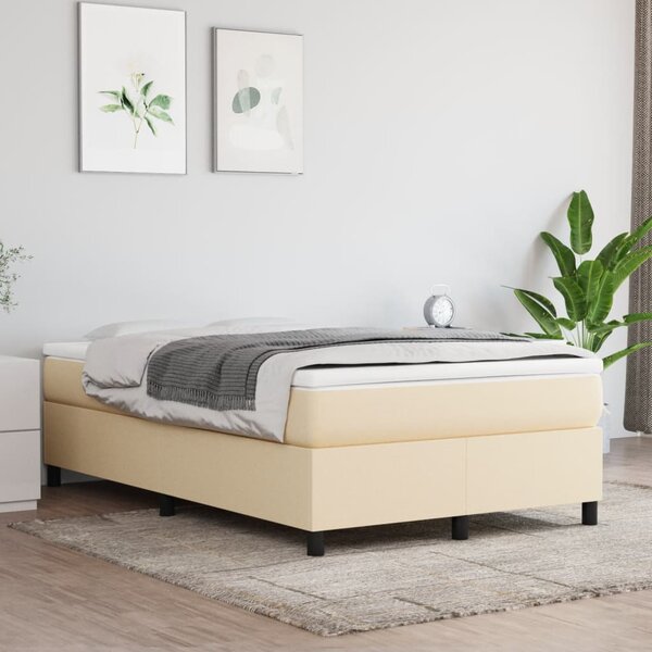 Krevet box spring s madracem krem 120 x 190 cm od tkanine - Krema / 120 x 190 cm