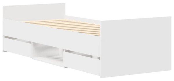 Okvir kreveta s uzglavljem i podnožjem bijeli 100 x 200 cm - Bijela / 100 x 200 cm