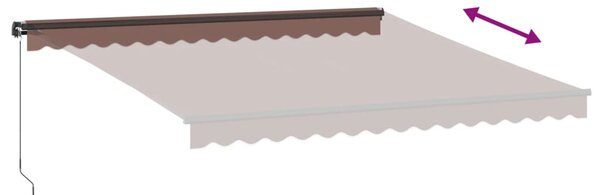 Tenda na ručno uvlačenje smeđa 400 x 350 cm - Smeđa / 400 x 350 cm