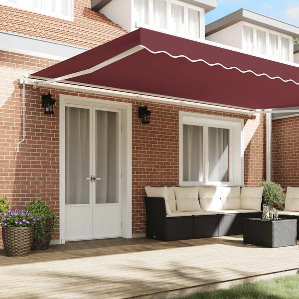 Tenda na automatsko uvlačenje bordo 500 x 300 cm - Crvena / 5 x 3 m