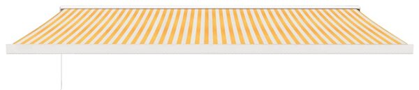 Tenda na uvlačenje žuto-bijela 5 x 3 m od tkanine i aluminija - Žuta / 5 x 3 m