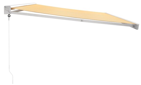 Tenda na uvlačenje žuto-bijela 5 x 3 m od tkanine i aluminija - Žuta / 5 x 3 m