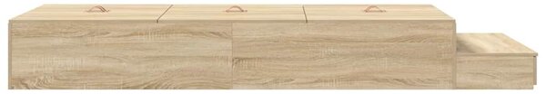 Krevet s ladicama Sonoma hrast 100 cm Konstruirano drvo - Smeđa / 100 cm