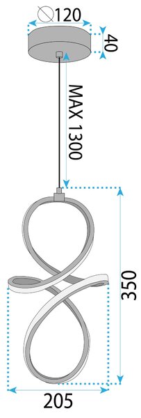 Viseća LED lampa LHJ091-1CP GOLD