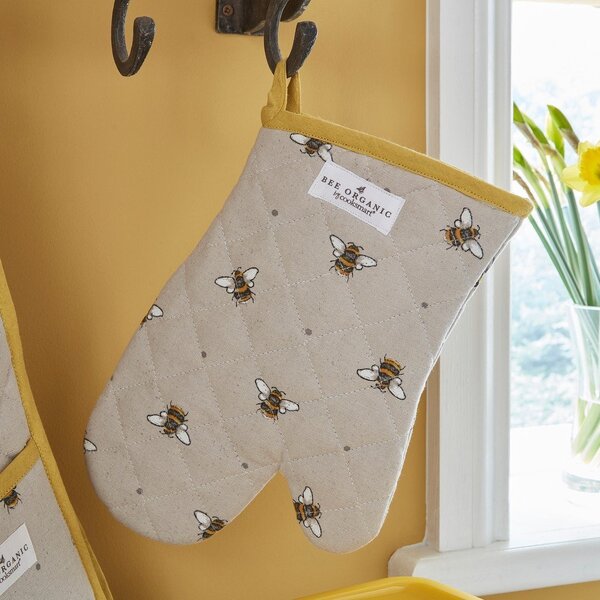 Beige-žuti pamučni kuhinjski rukavice Cooksmart ® bumble pčele