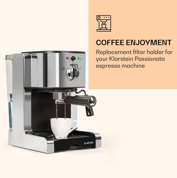 Klarstein Passionata Espresso Filter Držač Aluminijske legure Nehrđajući čelik Cjedilo Umetak Pribor