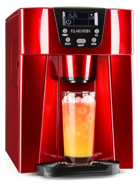 Klarstein ICE VOLCANO 2G, LEDOMAT LED, 12 KG SVAKIH 24 H, 2 L, 6-10 MIN, CRVENA BOJA