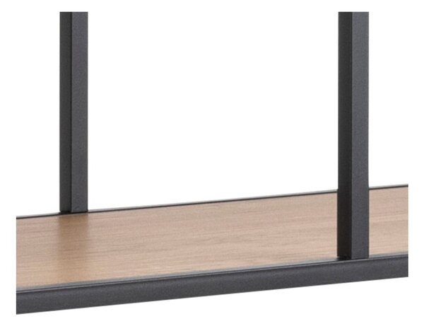 Crna/u prirodnoj boji biblioteka u dekoru hrasta 135x185 cm Seaford – Actona