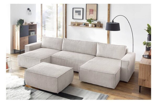 Bež tabure od samta Nihad – Bobochic Paris