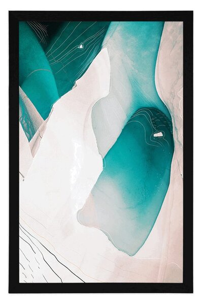 Plakat apstraktna planinska jezera
