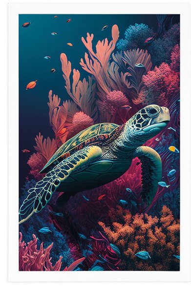 Plakat nadrealistička kornjača