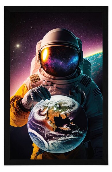 Plakat kozmonaut u nepoznatoj atmosferi