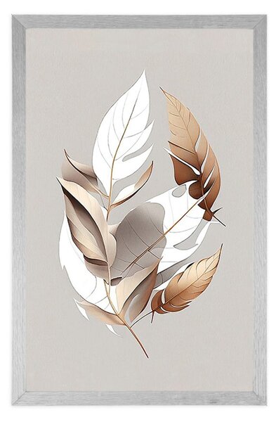 Plakat minimalistički bakreni listovi