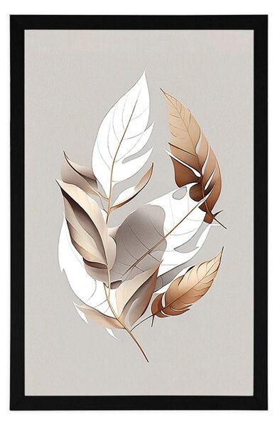 Plakat minimalistički bakreni listovi