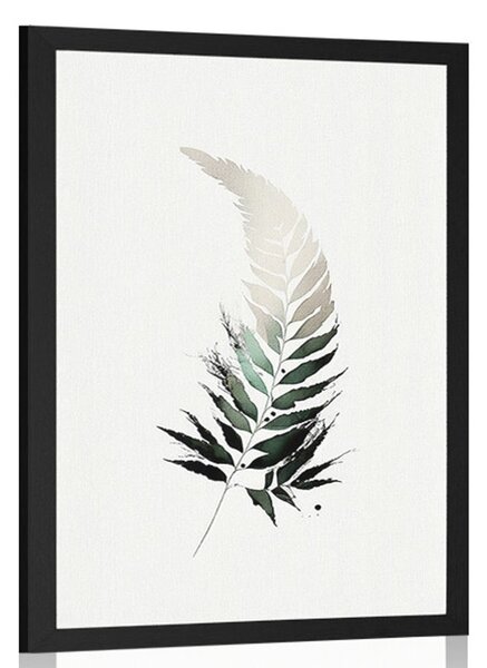 Plakat minimalistički list paprati