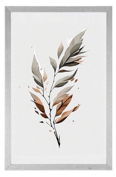 Plakat minimalistički list u pokretu