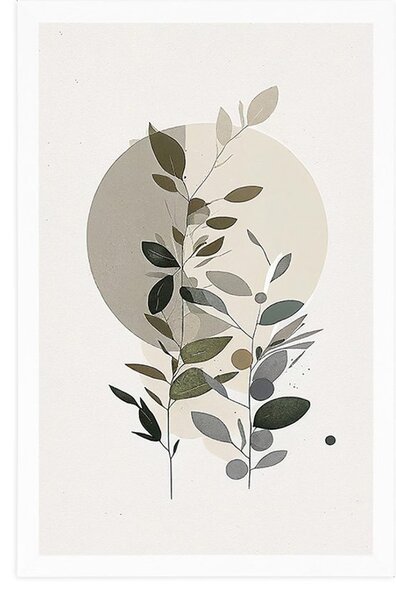 Plakat minimalističke biljkice u boho stilu