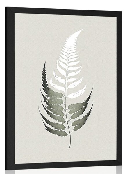 Plakat minimalistički listići paprati