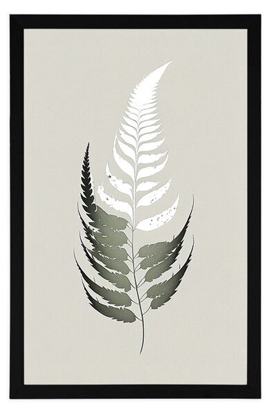 Plakat minimalistički listići paprati