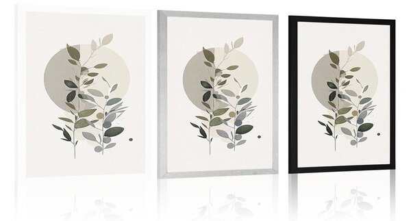 Plakat minimalističke biljkice u boho stilu