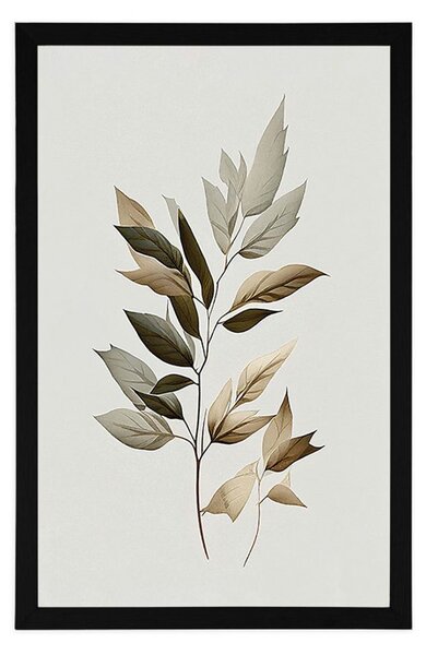 Plakat luksuzni minimalistički listovi