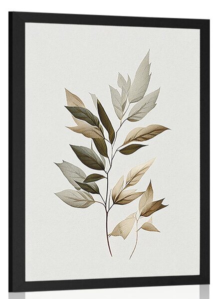 Plakat luksuzni minimalistički listovi