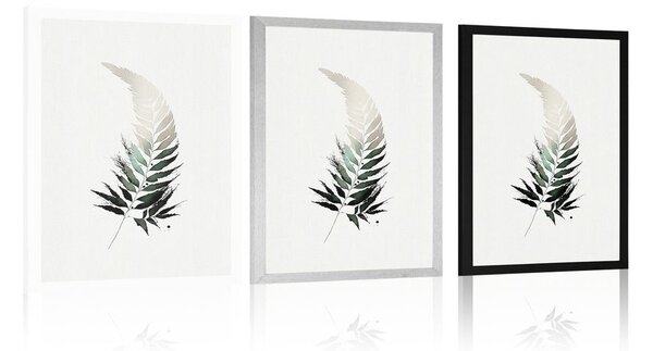 Plakat minimalistički list paprati