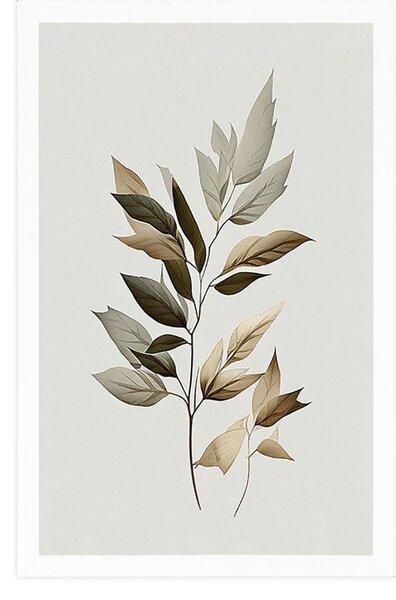 Plakat luksuzni minimalistički listovi