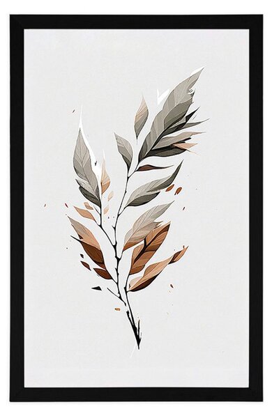 Plakat minimalistički list u pokretu