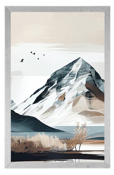Plakat slikovite planine u skandinavskom stilu