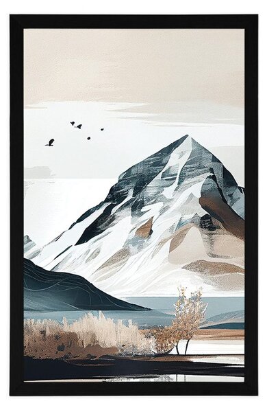 Plakat slikovite planine u skandinavskom stilu