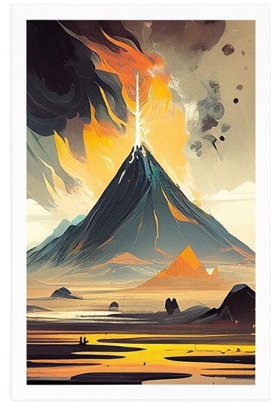 Plakat aktivni Vulkan
