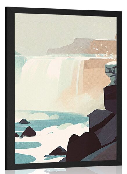 Plakat moderni prikaz slapa