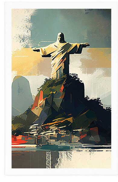 Plakat kip Isusa Krista u Rio de Janeiru