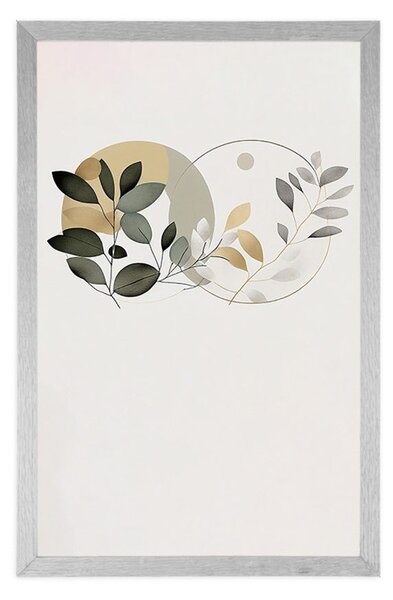 Plakat boho listići u krugovima