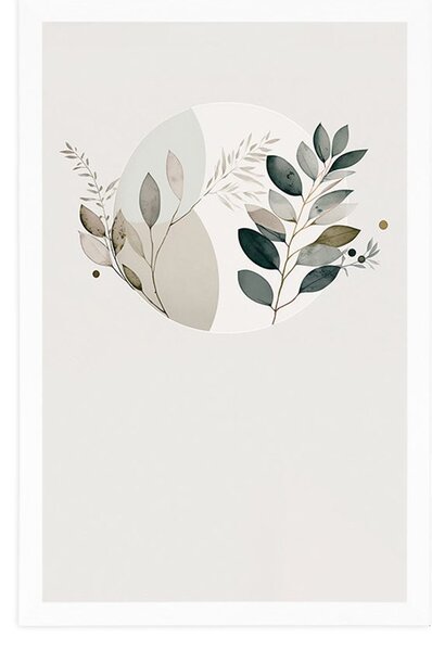 Plakat boho biljke u krugu