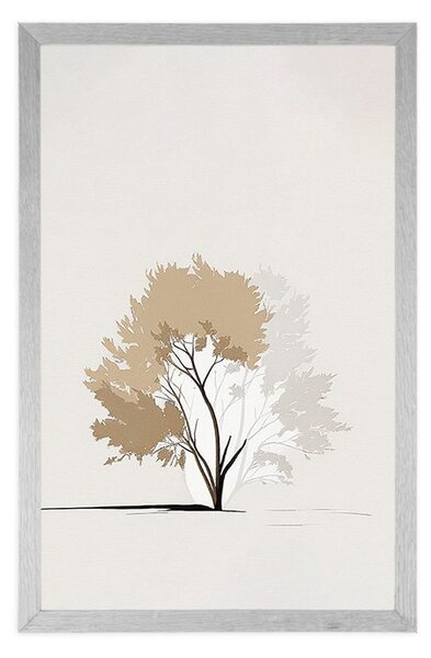 Plakat minimalističko stablo s listovima