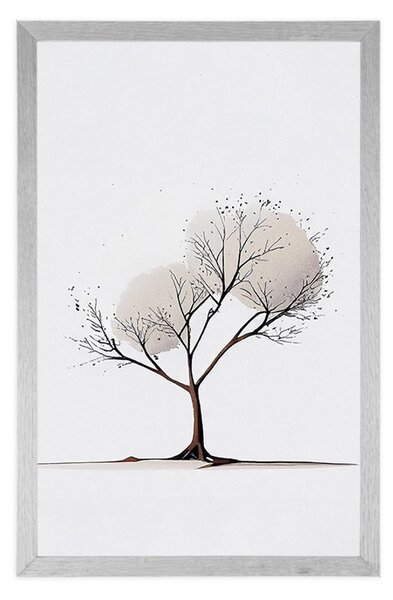 Plakat minimalističko stablo bez lišća