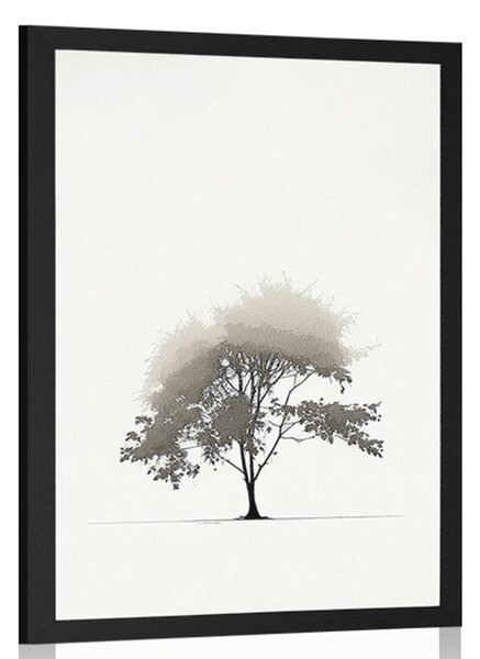 Plakat minimalističko listopadno stablo