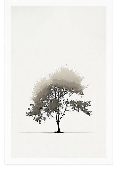 Plakat minimalističko listopadno stablo