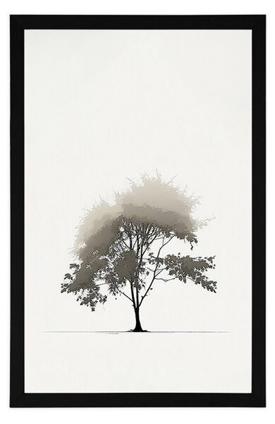 Plakat minimalističko listopadno stablo