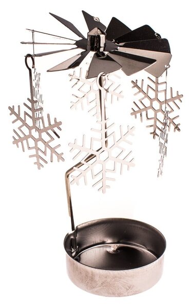 Metalni rotirajući svijećnjak Dakls Snowflakes