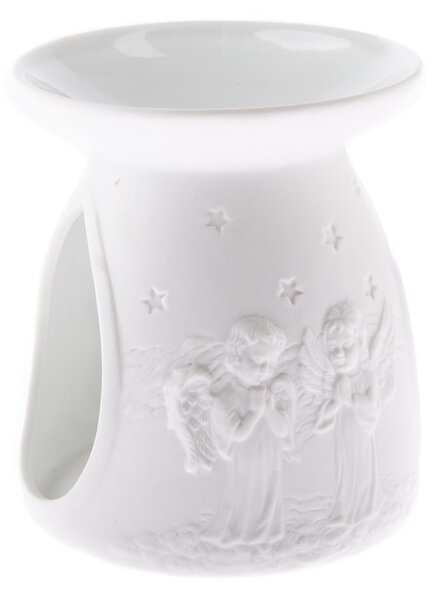 Bijela porculanska aroma lampa Dakls, visina 12,2 cm