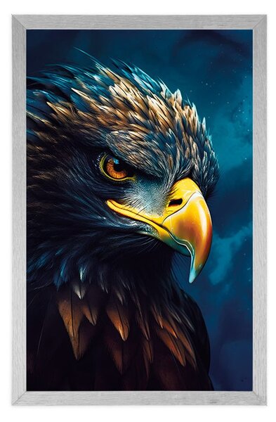 Plakat plavo-zlatni orao