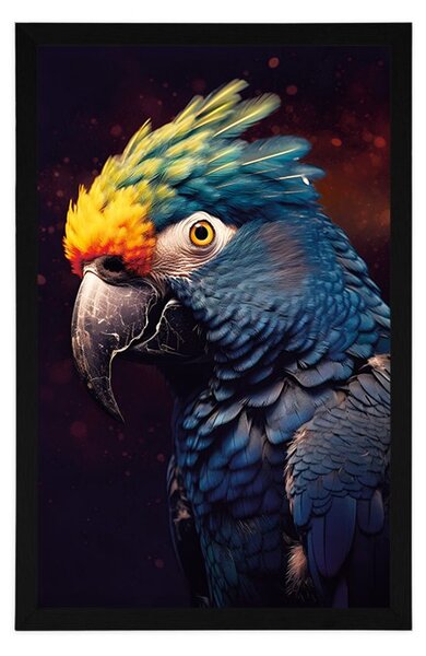 Plakat plavo-zlatna papiga