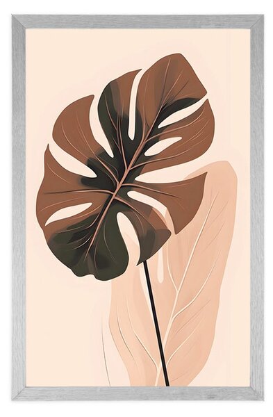 Plakat apstraktni botanički oblici monstera