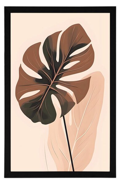 Plakat apstraktni botanički oblici monstera
